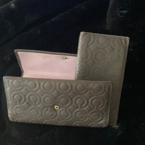 Coach Brown and Pink Wallet